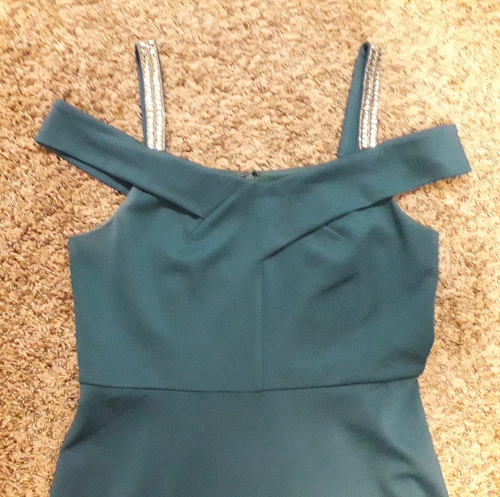 Ricki's Dark Teal Flare Dress - Picture 5 of 8